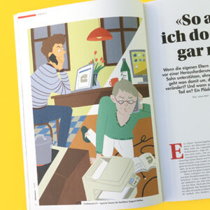 BLKB Magazin Editorial Illustration Alt Jung