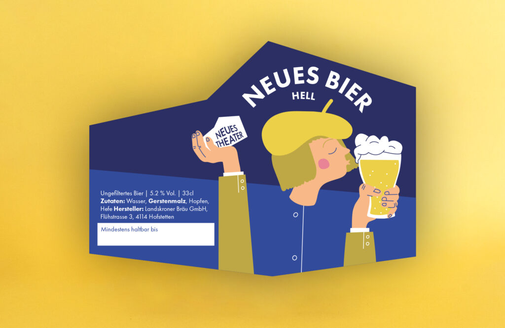 Bieretikette Illustration Etikettenillustration Getränkeetikette Bier