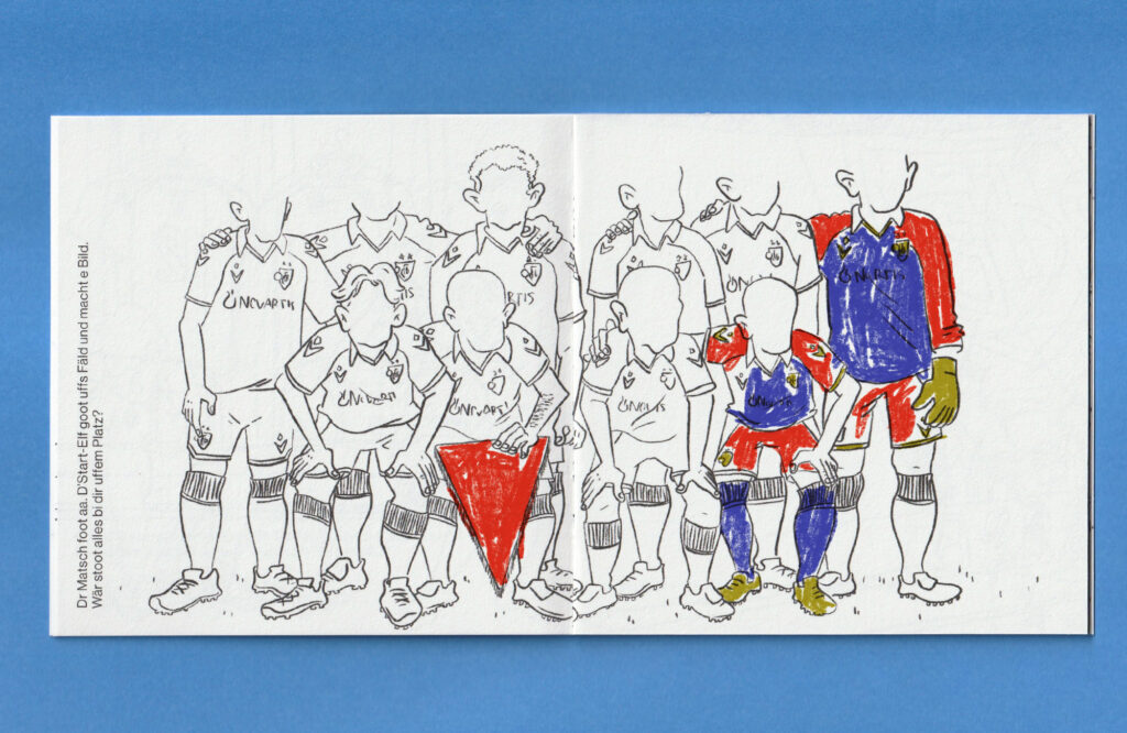 Malbuch FCB Illustration Mannschaftsbild Mannschaft Fussball Fc Basel